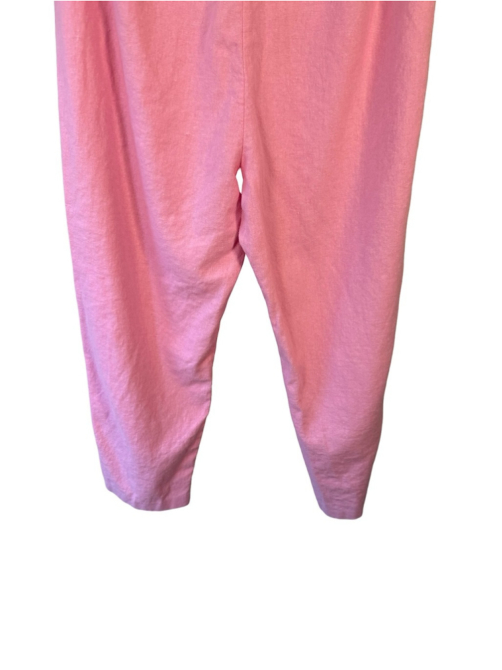 A.K.C. Pink Cropped Linen Blend Pants for Women Size L Boho Cottagecore Coastal - Picture 14 of 14